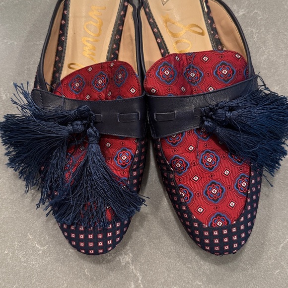 Sam Edelman Red and Blue Loafers with Tassels - Picture 5 of 5